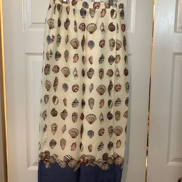 Susan Bristol Dresses & Skirts - NWOT beautiful Susan Bristol seashell border print, long wrap skirt sz10